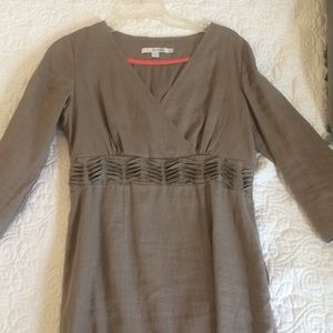 Boden Linen dress Size Small with 3/4 sleeves